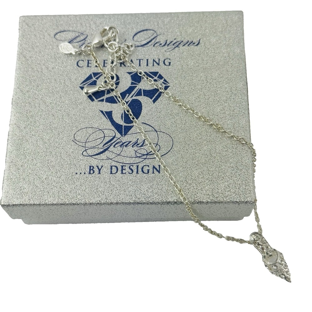 Premier Designs Twinkle Toes Silver Rhinestone‎ Shoe Ankle Bracelet